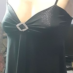 Shimmer black tank top